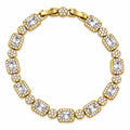 Gold-Tone Rectangular Link Bracelet with Removable Extender